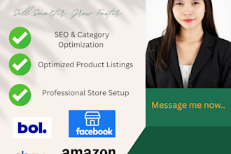 list your products on shopify, ebay,bol and amazon