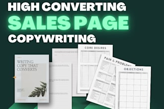 be your senior copywriter for sales funnel, sales page, landing page