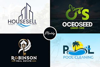 do modern minimalist custom logo design for your business