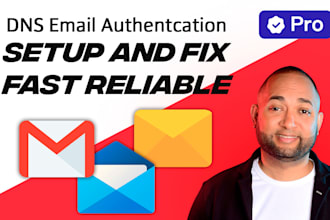 setup or fix spf, dkim, dmarc, cname, mx, dns records of your emails or domain