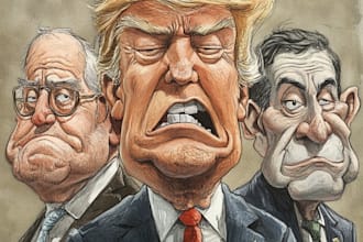create political and editorial cartoons art for you