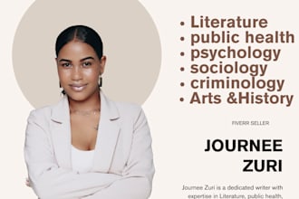 write on literature, psychology, sociology, and criminology