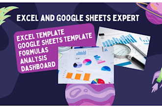 create excel, google sheets with formula, function, vba, macro, custom template