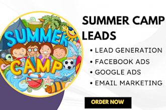 generate exclusive summer camp leads home care leads child care landing page