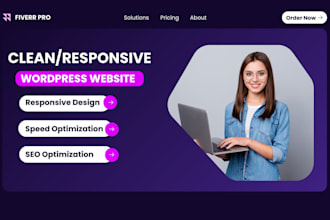 design or redesign clean and responsive wordpress website