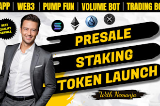 create solana smart contact presale website pump fun telegram service