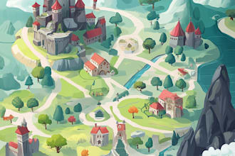 create fantasy map illustration for dnd