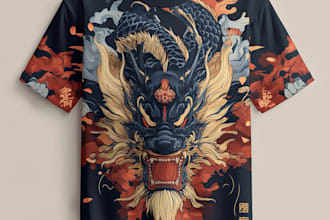 draw awesome japanese or anime streetwear style for t shirt