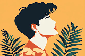 draw vectorised, modern, flat illustrations