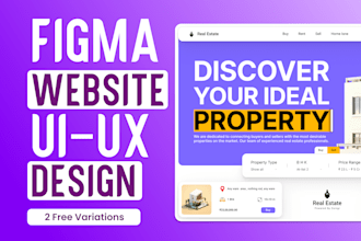 create custom figma website design with modern UI UX design