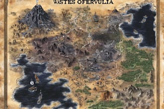 illustrate a detailed fantasy map for your rpg, book, etc