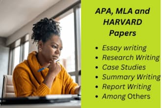 professionaly proofread , edit and work on yor mla, apa and havard papers
