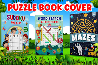 create sudoku word search mazes crossword activity puzzle book for KDP
