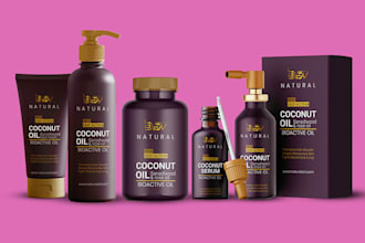 design minimalistic modern cosmetic packaging and label
