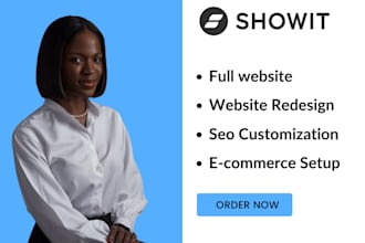 design, redesign, edit, customize showit website in 16 hours