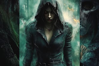 design crime, horror, fantasy, sci fi, mystery book cover
