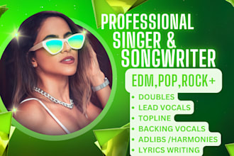 be your edm, pop female singer and songwriter