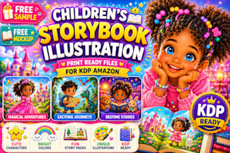 design child book illustration, children story book illustration