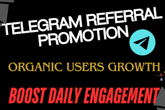 do referral link promotion, telegram ads to drive 100m mini app, game link users