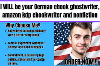be your german ebook ghostwriter, amazon cookbook ebookwriter and nonfiction