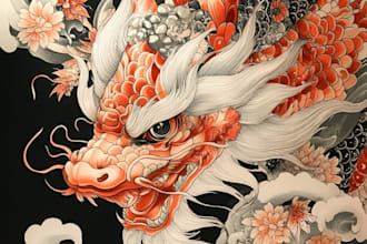 create your japanese custom tattoo design and illustration