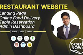 create a modern restaurant website with online ordering and food delivery option