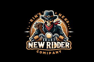 do make rider logo mascot design with 1 day delivery