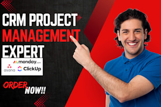 setup monday CRM monday com clickup automation clickup crm for project manager