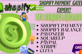 integrate and create shopify payment, shopify balance paypal, payoneer, wise