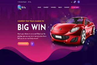 create competitions website raffle website, giveaway, raffle competition website