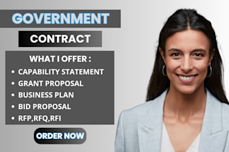 write your rfp, rfi, rfq, bid proposal or government contract