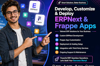 develop, customize, and deploy erpnext and frappe apps