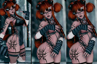 do vrchat avatar vr character vrc avatar 3d model furry avatar nsfw dps toggles