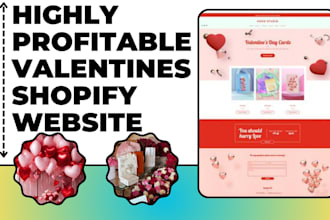 build fast sales valentine shopify website flower shopify store valentine store