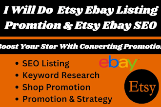 do etsy ebay listing promtion and etsy ebay SEO products promotion etsy ebay