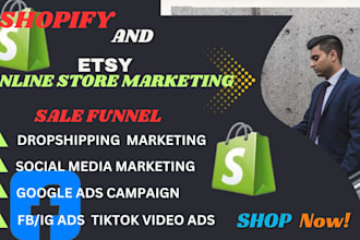 boost etsy shopify, ebay, amazon, ecommerce marketing increase sales, traffic