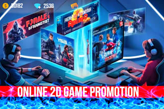 create an online game promotion, 2d roblox online pc game marketing in unity