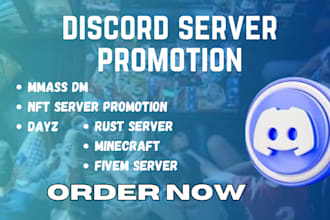 do discord mass dm, rust server promotion, fivem, dayz, roblox, game server