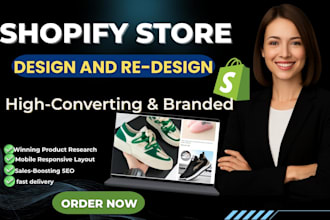 design or redesign a branded shopify dropshipping store