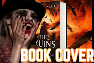 design horror book cover, thriller, sci fi book cover, mystery book cover
