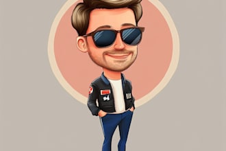 esign an amazing cartoon caricature or cartoon mascot logo