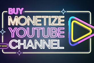 manage, create and buy monetize youtube channel