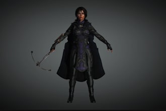 redesign your 3d character model, pbr texture,realistic game character,3d morph