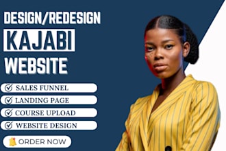 create kajabi website or sales funnel landing page, kajabi online course