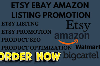 do etsy ebay amazon listing promotion seo google optimization sales