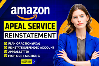 reinstate your deactivated  amazon seller account section 3 or all other suspens