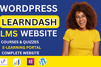 develop responsive lms wordpress website with learndash, tutor lms and buddyboss