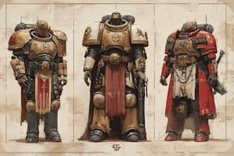 create your warhammer 40k, game, digital concept art