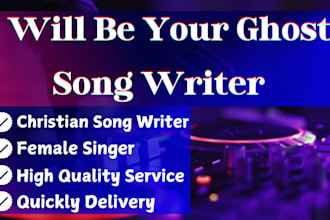 female songwriter female singer female pop singer female gospel singer