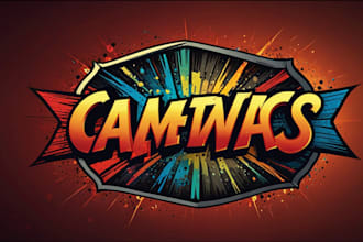 create a title logo design for comic book, novels, movies, and games